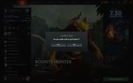The regular Dota 2 dialog box that crops up while quitting, with the 'Quit' button located at the top-right (Image via Valve)